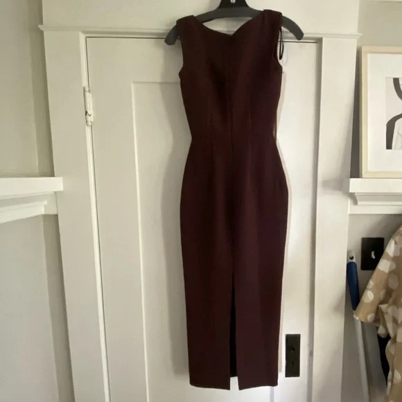 Alex Perry Burgundy Midi Dress - Picture 1 of 4